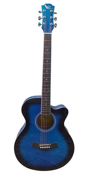 Swan7 SW39C Blue Glossy Acoustic Guitar